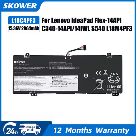 SKOWER L18C4PF3 Battery For Lenovo Xiaoxin Air 14 2019 K3-IWL IdeaPad C340-14API Flex-14IWL S540-14I