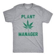 Mens Plant Manager Tshirt Funny 420 Pot Marijuana Novelty Tee