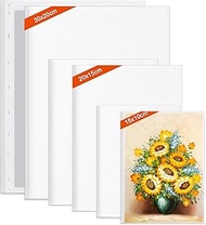 TYBYBB Canvas for Painting, 6-Piece Stretcher Frame Set, Empty Canvas Painting, 30 x 20, 20 x 15, 15
