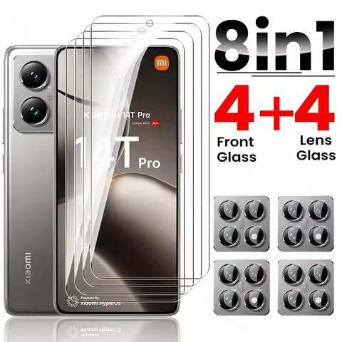 8To1 Tempered Glass for Xiaomi 14T 15T Pro 5G Screen Protector Xiomi Mi14T Mi 14TPro Camera Protecti