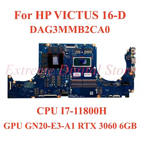 DAG3MMB2CA0 For HP VICTUS 16-D Laptop motherboard with CPU I5-11400H I7-11800H GPU GN20-E3-A1 RTX 30