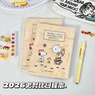 planner book 2026 planner 2026 New Snoopy Coloring Page Handbook Cute Schedule Notebook Weekly Plann
