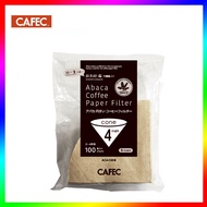 Cafec Abaca Coffee Paper Filter 02 Filter Paper ac4-100b Coffee V60 Pour Over 100 pcs