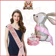 Happy Birthday Sash Satin Shoulder Strap Party Decoration Women Girl Accessories Etiquette Belt