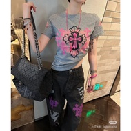 Chrome Hearts jeans for men and women, high quality Chinese version, full tag zip pocket