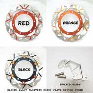 RAPIDO ALLOY FLOATING DISC: PLATE RS150R 298MM + Bracket