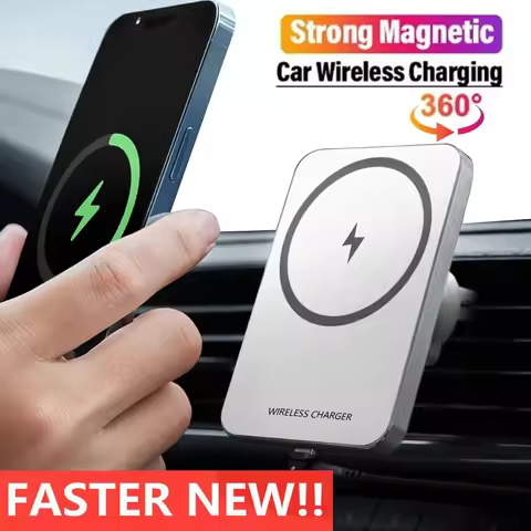 15W Magnetic Car Wireless Charger for Iphone17-12 Pro Max Car Charger Stand Macsafe Wireless Charger
