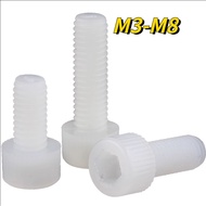 [XNY] White Nylon Hexagon Socket Screw Plastic Screw M3M4M5M6M8