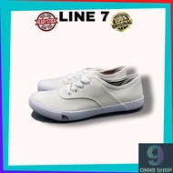 LINE7 6655 SCHOOL SHOES ALL WHITE KASUT PUTIH READY STOCKS