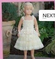 【HELLA 媽咪寶貝】美國Chic Baby Rose手工雪紡連身洋裝_Petti Dress in Cream_天使米白
