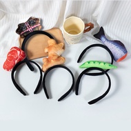 Funny Imitation Food Hair Accessories Pea Headband Beef Doll Headband Creative Simulation Headband S
