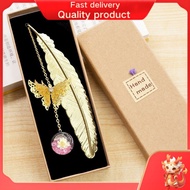 Chinese Style Metal Feather Bookmark Birthday Ideas Stationery Student Gift for Teacher Girlfriends' Gift Christmas Gift Hdda