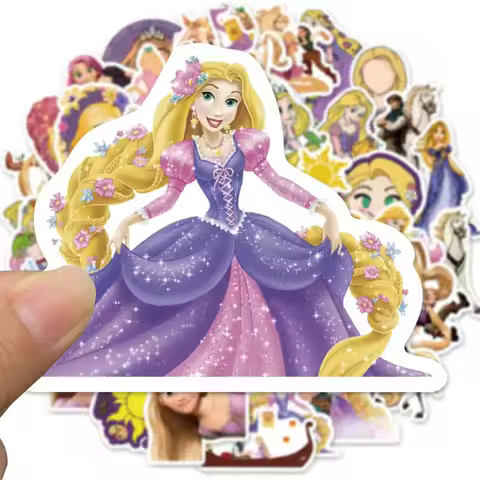 10/30/50Pcs Disney Cartoon Tangled Anime Stickers Kawaii Girls Kids Movie Rapunzel Decal Toys DIY La