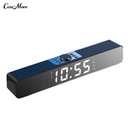 Bluetooth 50 Wireless Rechargeable LED Bar Alarm Clock Speaker Music Player