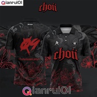 CHOII Retro Collar Baju Viral Thailand Jersey Original Choii Full Sublimation Microfiber Jersey T-sh
