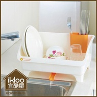 [特價]【ikloo】日系瀝水碗盤架