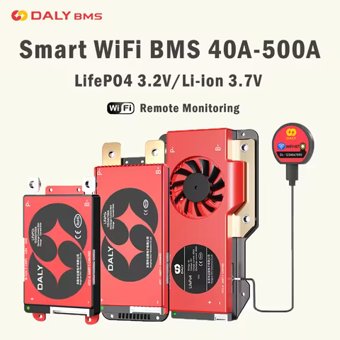 Daly Smart BMS 4S Lifepo4 3.2V 4S 12V 8S 24V 16S 48V WiFi BMS 40A 60A 100A 150A 200A 250A 300A 500A 