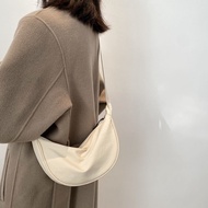 Nylon Messenger Bag Women New Style Trendy Dumpling Bag Lightweight Small Shoulder Bag Underarm Bag Simple Shoulder Canvas Bag