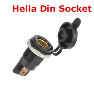 12V/24V Small EU Plug Din Hella Charger Adapter Socket Power Outlet Cigarette Lighter Charging Stand for BMW Motorcycle