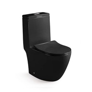 VERA CERAMICA | A.032GB – WASHDOWN | Black Wash Down Toilet bowl With Water Saving and Soft Close Seat Cover.