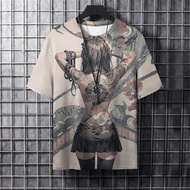 3D Summer Men Fashion Cool Samurai Tattoo graphic T Shirts Trend Casual harajuku Streetwear 3D Print