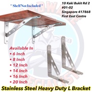 Hardware Specialist Heavy Duty Stainless Steel L Bracket / Mounting Bracket