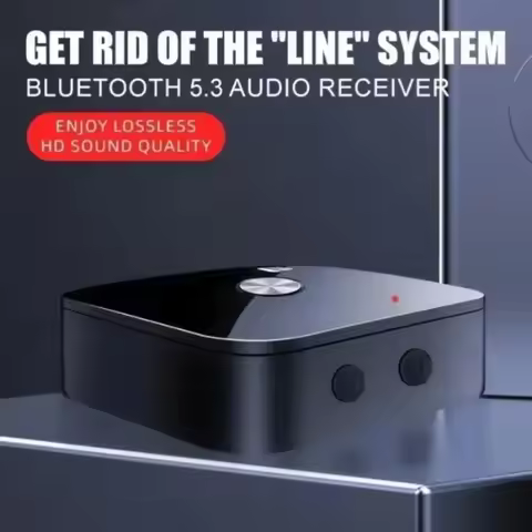 VIKEFON 2 in 1 aptX Bluetooth Audio Receiver 3.5MM AUX RCA Hifi Stereo Music aptX-Adaptive/HD/LL Mul