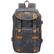 【TikTok】S. C. Cotton Leisure Backpack for Photography Retro Waterproof Liner Bag Tripod SLR Digital Mirrorless Camera Ba