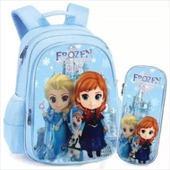 FS 777- Olaf Backpack Girls' School Backpacks for PAUD Kindergarten SD Cartoon Characters Free Penci