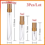 3 Pcs 3ml 5ml 10ml Refillable Perfume Spray Bottle Aluminum Spray Atomizer Portable Travel Cosmetic 