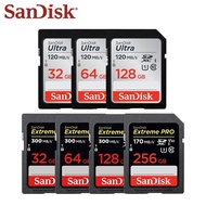 [A Necessary] SanDisk Extreme Pro/การ์ดความจำ32GB 64GB 128GB U3/U1 SD 256GB 16GB SDXC SDHC สำหรับกล้อง