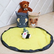 Children's fabric toy bin, cute large round bin, felt storage bin