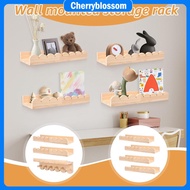 Scalloped Wood Floating Wall Shelf Wood Wall Storage Shelf With Hook for Nursery Living Room Toddler
