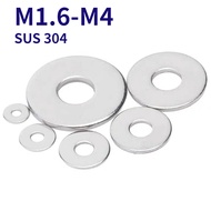 304 Stainless Steel Ultra-Thin Flat Washer Flat Washer Meson M1.6/M2/M2.5/M3/M3.5/M4 [WJX-G]
