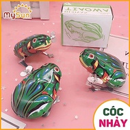 Đồ chơi con ếch nhảy xanh vặn lên dây cót trò chơi con ếch cho bé MySun