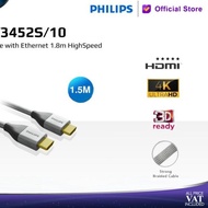 Philips HDMI Cable 1.8m 4K 60fps 18Gbps Gold Plated