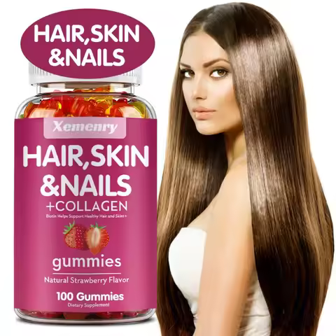 Natural Biotin Gummies - Supports Hair, Skin, Nails & Collagen, Dietary Supplement, Antioxidant - 10