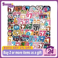 53PCS Funny Six Seven 67 Stickers DIY Luggage Phone Cup Fridge Waterproof Sticker Kid Toys