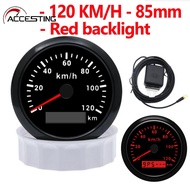 85mm 120kmh 200 KMH Red Backlight Waterproof GPS Speedometer Odometer Gauge 80MPH/160MPH Mile 7 Colo