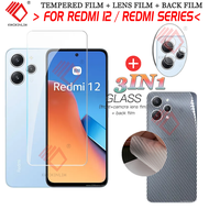 (3 in 1)For xiaomi Redmi 12 12C 10 9T 9A 9C 9 Redmi Note 11 11s 10 S 5G 11 10 Pro Redmi Note 9 9S 9 Pro ฟิล์มกันรอยความเป็นส่วนตัว Tempered Glass ฟิล์มกระจกกันรอยกล้องหลัง ฟิล์มร คาร์บอนไฟเบอร์ด้านหลั ฟิล์มกระจกนิรภัยป้องกันแสงสีฟ้า