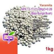 1kg Baja Yaramila NPK 13-11-21+2MgO+0.2B / Baja Bunga Buah / Yara Mila Fertilizer / Baja Sebatian