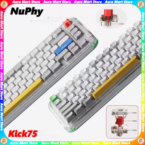 NuPhy Kick75 Mechanical Keyboard High/Low Switch Wireless 75% Layout Hot-Swap Gasket Structure Bluet