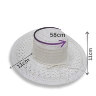 FASHION SUMMER HAT FOR WOMEN BEACH HAT WIDE BRIM FOR WOMEN RIBBON DESIGN