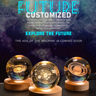 【Glistening shop】 【Customized 6cm/8cm】With Gifts Box Crystal Ball Night Lamp Laser Engraving USB Nig