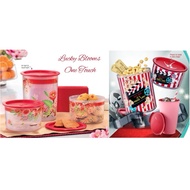 Lucky blooms one touch tupperware 600ml 1.25l  Movie Snack One Touch 1.4L 3L 3pcs one set gift set h