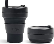 Stojo Biggie Silicone Collapsible Cup, 16oz/470ml, Ink