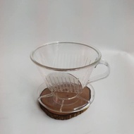 V60 02 Flat Bottom Pour Over Acrylic Plastic Dripper 2-4 cups V60 Dripper Coffee Dripper