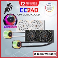 1st Player CC240 CPU Cooler 240mm All In One ARGB AIO Water Liquid Cooling LED Display Temperature