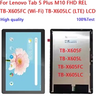 For Lenovo Tab 5 Plus M10 FHD REL TB-X605FC (Wi-Fi) TB-X605LC (LTE) LCD Display Touch Screen Digitiz