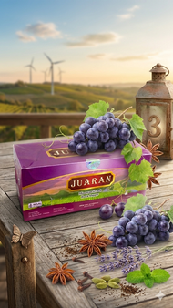 JUARAN Teh Herbal Rasa Anggur Stamina Pria Dewasa Kejantanan - Suplemen Kesehatan Herbal Tradisional